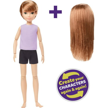 NEW Mattel Creatable World Deluxe Character Kit DC-965 Chestnut Brown Hair
